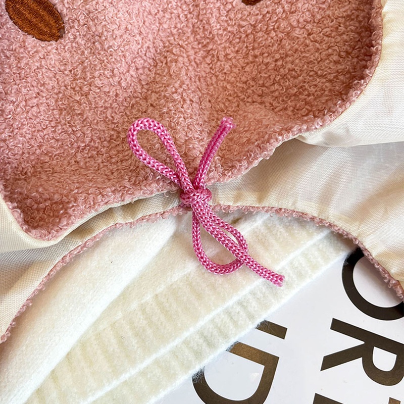 Túi Tote Đeo Vai / Xách Tay Bằng Vải Bông Thêu Hình Gấu Hoạt Hình Sức Chứa Lớn Cho Nữ