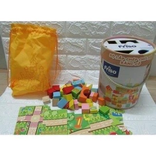 Bộ lego lắp gép bằng gỗ