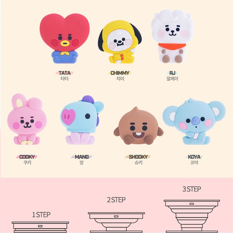 Giá Đỡ Điện Thoại In Hình Bt21 Dễ Thương