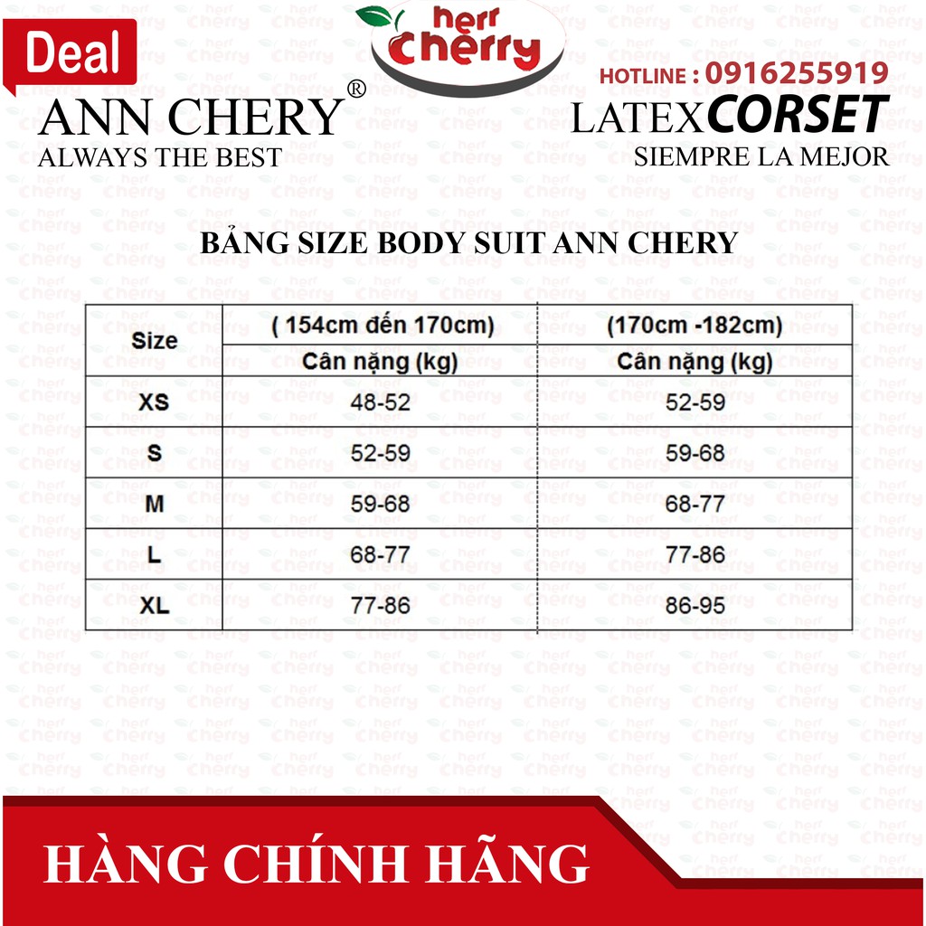 Body suit, gen body Ann Chery 5146 Định hình cơ thể sau phẫu thuật thẩm mĩ và giảm cân