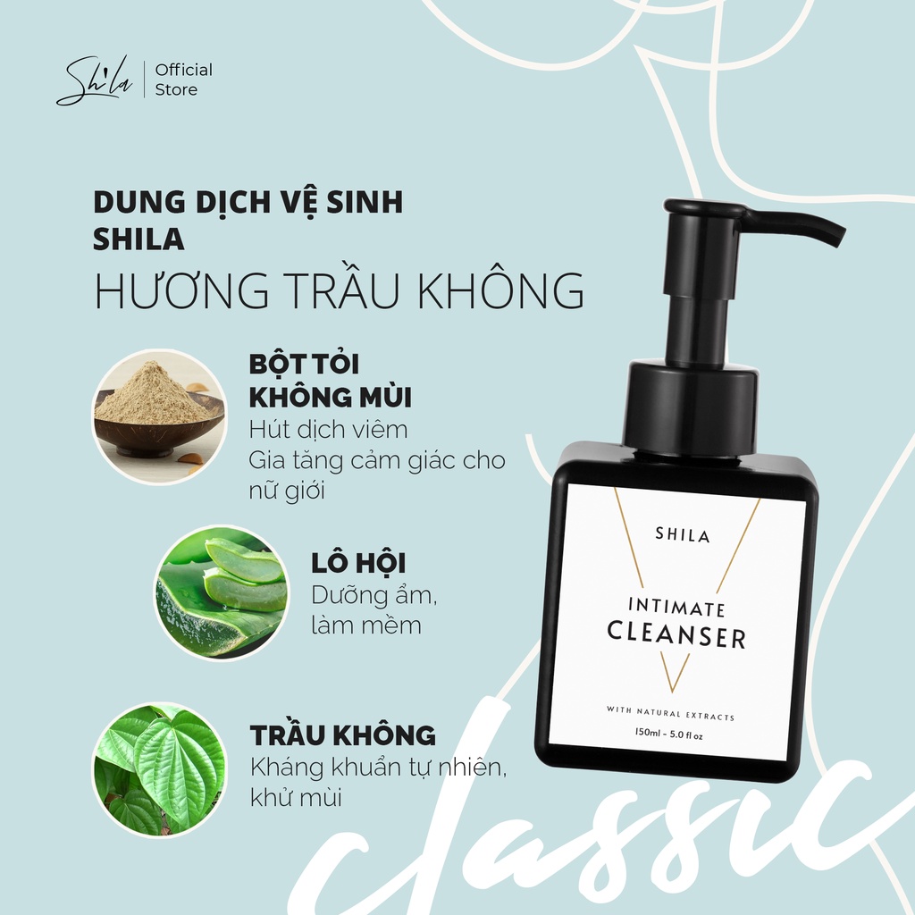 [Mã BMBAU50 giảm 50K đơn 150K] Dung dịch vệ sinh phụ nữ Shila hương trầu không 150ml (Shila Intimate Cleanser)