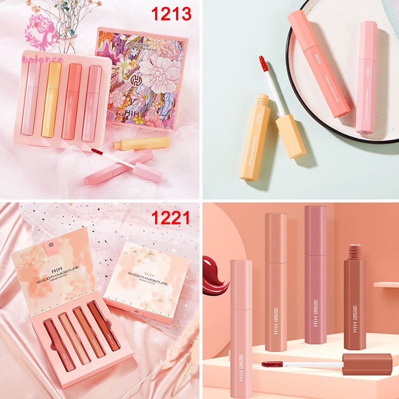 (Hàng Mới Về) Set 4 Son Kem Dưỡng Ẩm Lâu Trôi Trang Điểm Làm Đẹp | BigBuy360 - bigbuy360.vn