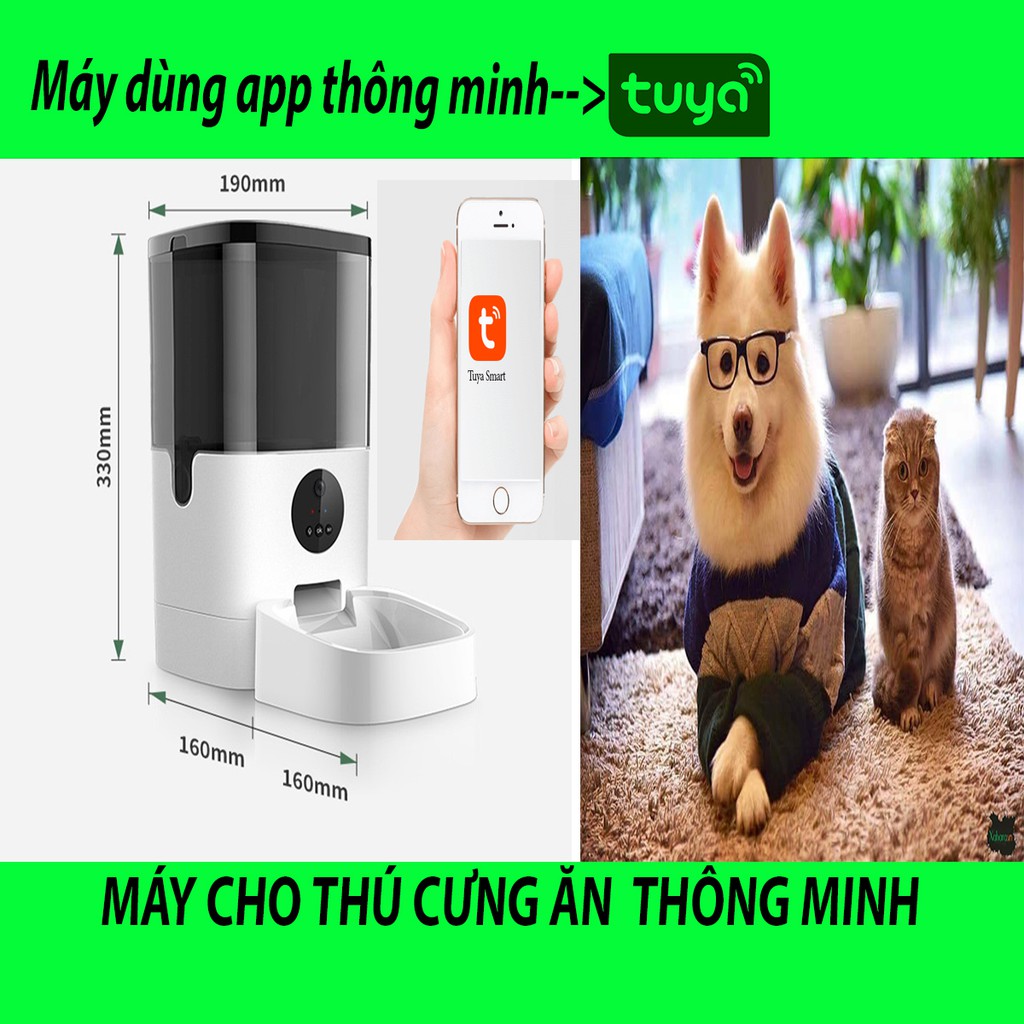 Máy cho thú cưng ăn tự động dùng app, công suất lớn 6L không camera YÊUNHÀ_SHOP-GD445