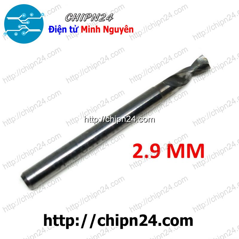 [1 CÂY] Mũi khoan mạch in CNC 2.9mm (Mạch điện tử, PCB)
