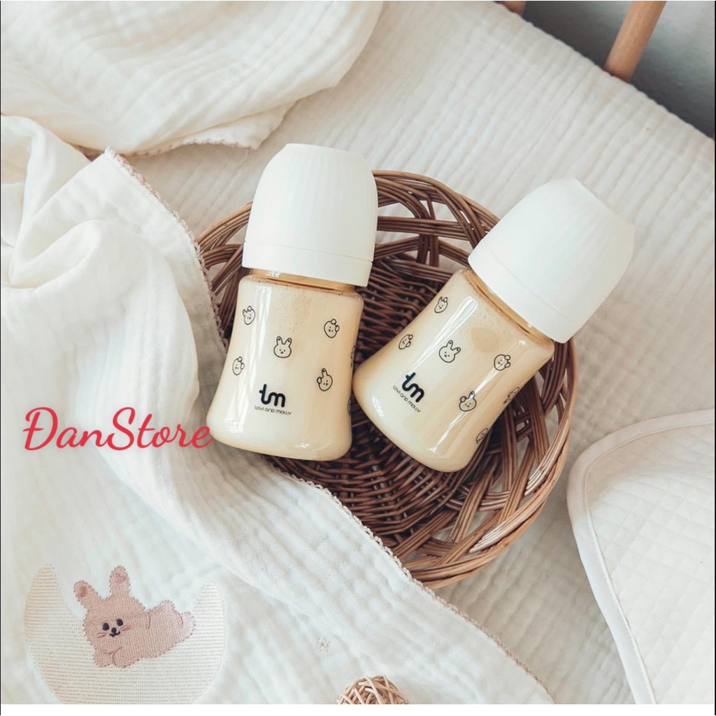 Bình thỏ Sóc Tovi and Molly 180ml 280ml, Bình hút họa tiết thỏ Sóc Hàn Quốc, Bình sữa thỏ