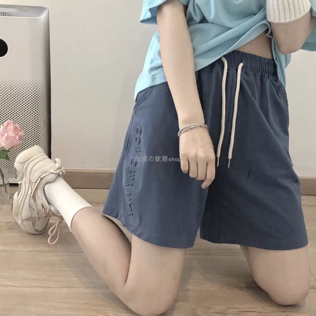 Quần Short Thể Thao Lưng Cao Ống Rộng 2022 Thời Trang Cho Nữ