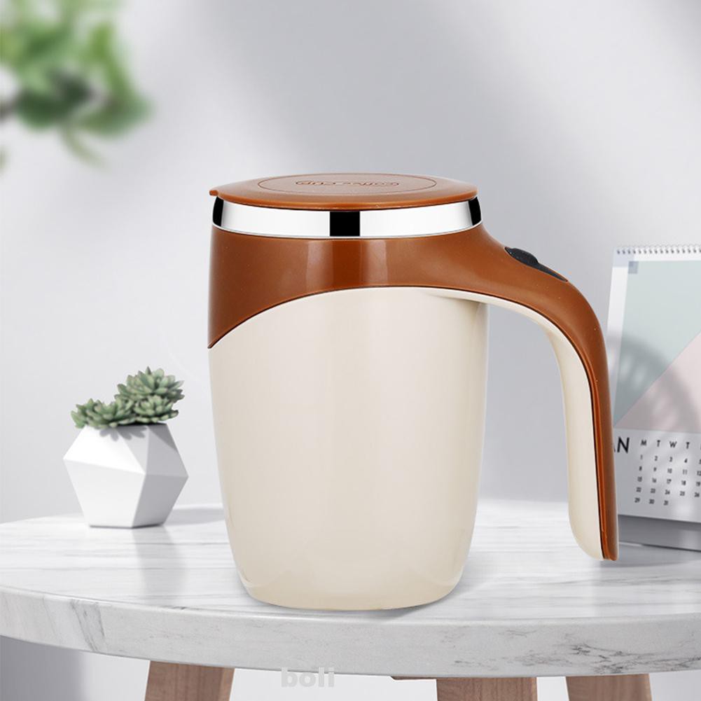 Drinkware Gift Smart Coffee Insulated Stainless Steel Chocolate Cocoa Hot Drink Mixer Mocha Self Stirring Mug