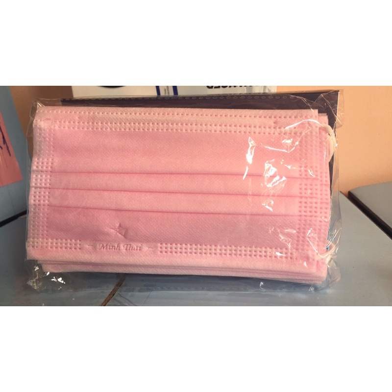 Khẩu trang y tế - 4 lớp - màu hồng - 20pcs/bọc