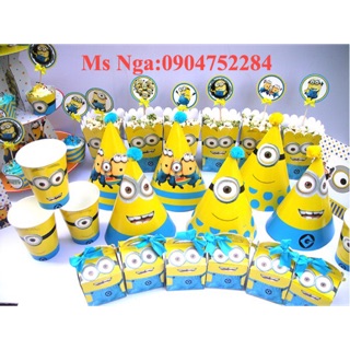 Bộ trang trí sinh nhật minion vàng(44 món)