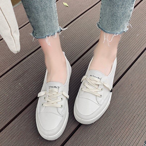 Giày thể thao nữ đế bằng giá rẻ giày sneaker nữ trắng slipon ulzzang cao cấp hot trend AZUKA - E2