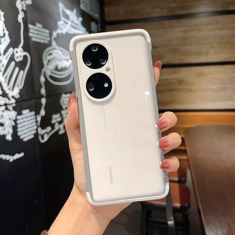 Ốp điện thoại trong suốt màu trơn đơn giản cho Huawei P50Pro mate40 P30 P40 pro