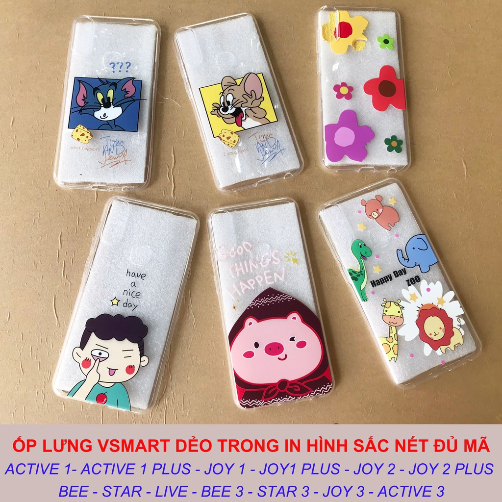 ỐP LƯNG VSMART ĐỦ DÒNG IN HÌNH SIÊU CUTE GIÁ CỰC RẺ ( ẢNH THẬT TỰ CHỤP)