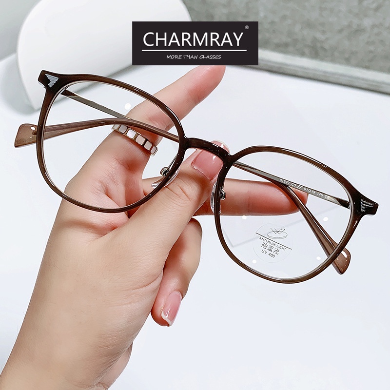 CHARMRAY Mắt Kính TR90 Tròng Kính Xanh Lam Tròng Có Thể Thay Thế Cho Nam Và Nữ