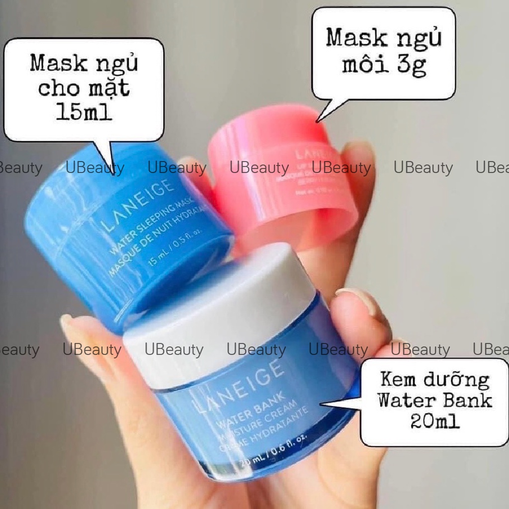 [Chính Hãng] Set 3 Món Laneige Sephora Beauty Insider - Mặt Nạ Môi, Mặt Nạ Ngủ, Kem Dưỡng Ẩm