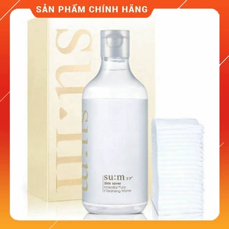 [Siêu Sale/100% Chính Hãng] Tẩy trang Su:m37 Skin Saver Essential Pure Cleansing Water 400ml tặng hộp bông tẩy trang