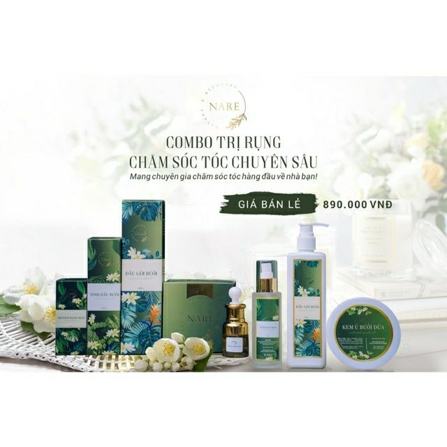 Bộ chăm sóc tóc hoàn hảo Nare (Tặng kèm protein)
