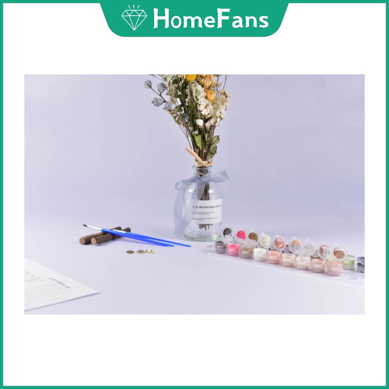 Bộ Tranh Sơn Dầu Diy Hình Cô Gái Dễ Thương, Kích Thước 40x50cm