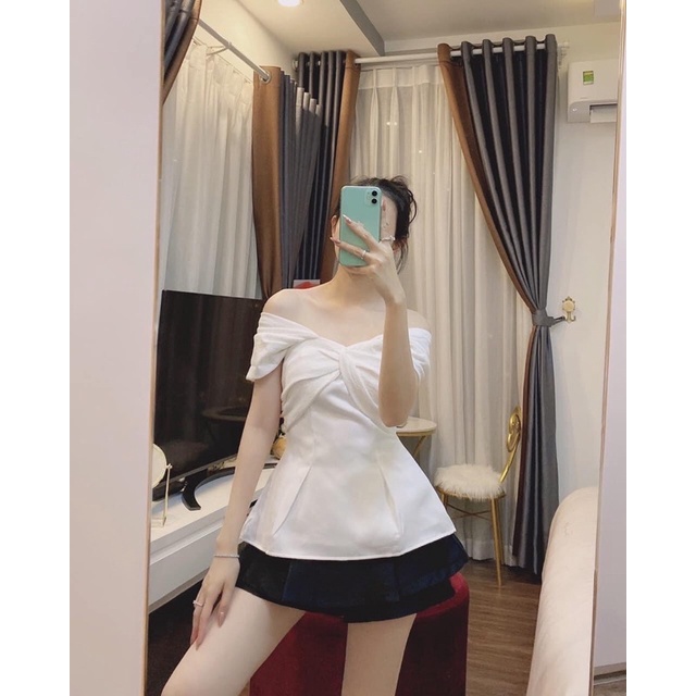 HÌNH THẬT - Áo xoắn ngực sang chảnh , hàng thiết kế y hình 100%