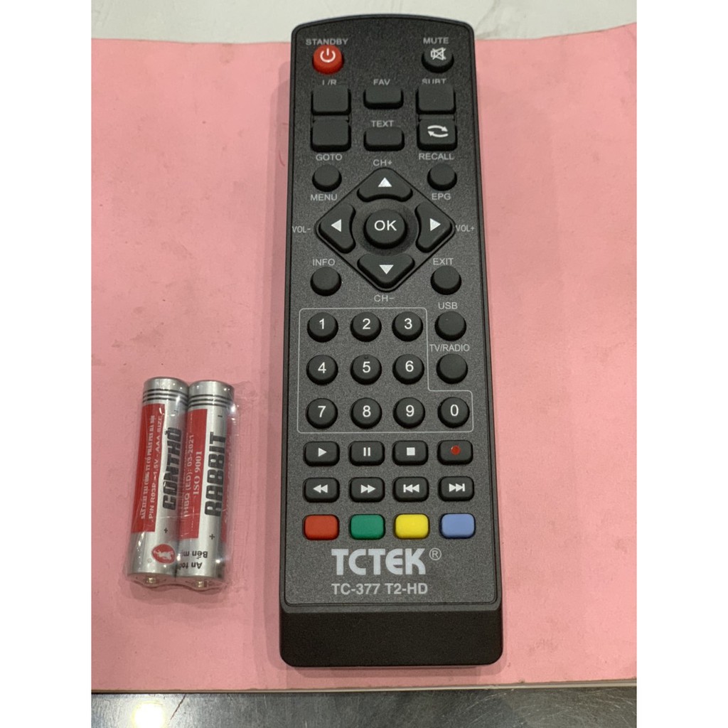 Điều khiển T2 TCTEK - Remote TCTEK của đầu thu kỹ thuật số DVBT2  TCTEK  (Hàng zin)