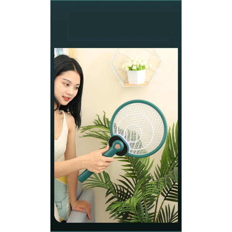 Vợt Muỗi Gấp Gọn KUNBE Kiêm Đèn Bắt Muỗi 2 Trong 1, Diệt Muỗi Côn Trùng Hiệu Quả Tích Hợp Pin 1200mAh