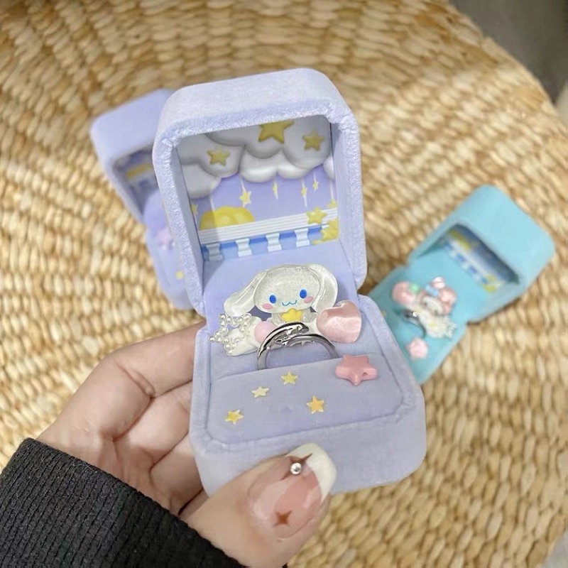 Bộ nguyên liệu làm hộp nhẫn hoạt hình My Melody Kuromi dễ thương làm quà tặng