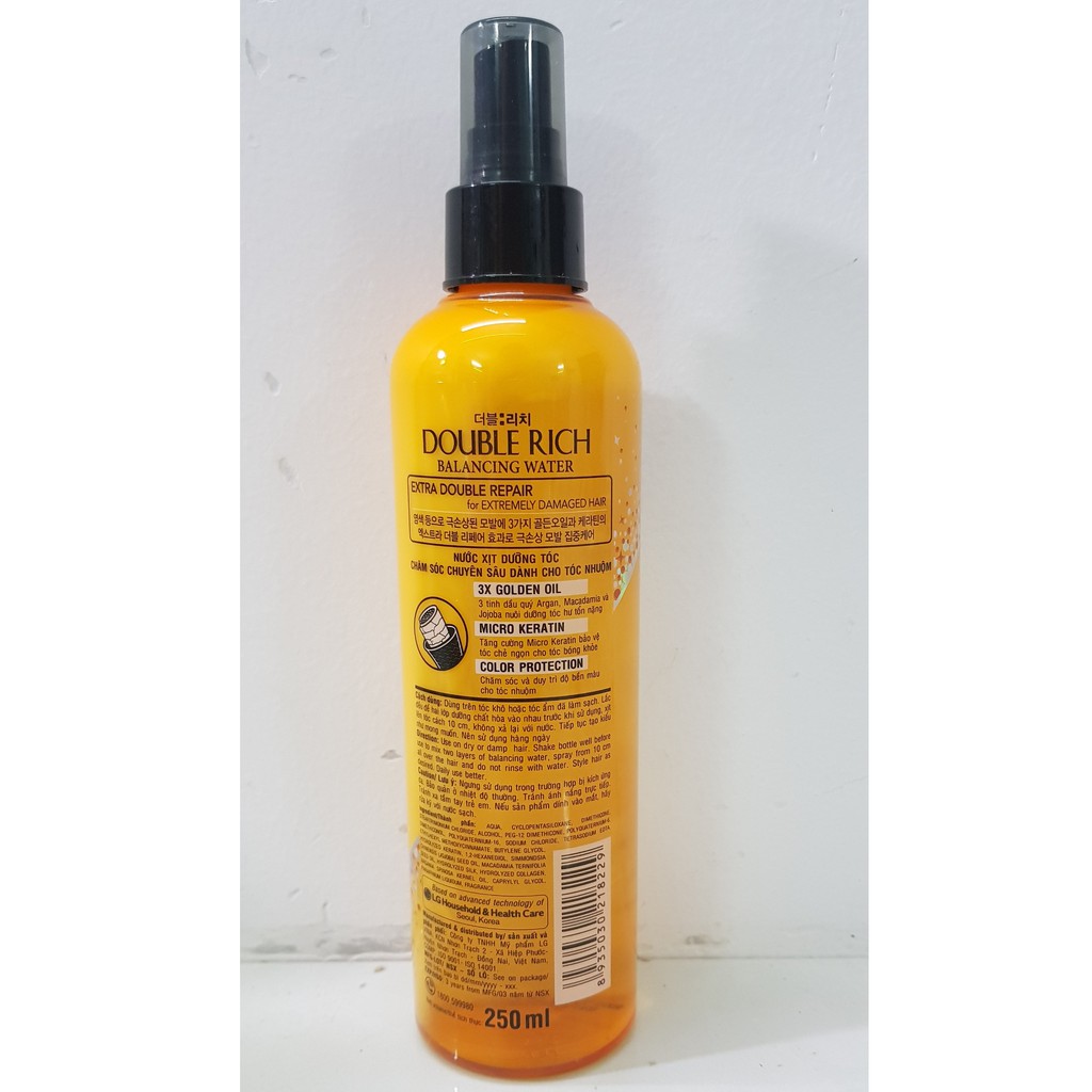 Xịt dưỡng tóc Double Rich 250ml