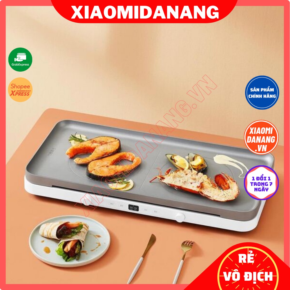 Bếp Từ Đôi Xiaomi Mijia MDCLD01ACM Kèm Chảo Nướng Tiện Lợi Kết Nối APP Thông Minh Hàng Chính Hãng