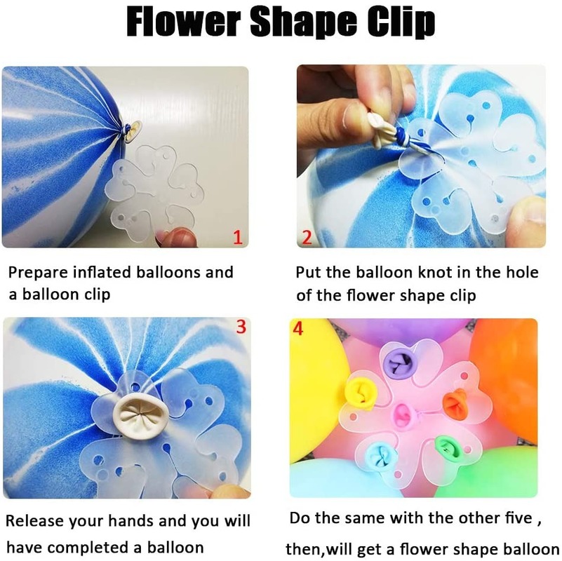 Set 50 Kẹp Bong Bóng Hình Hoa Mận 5 Trong 1