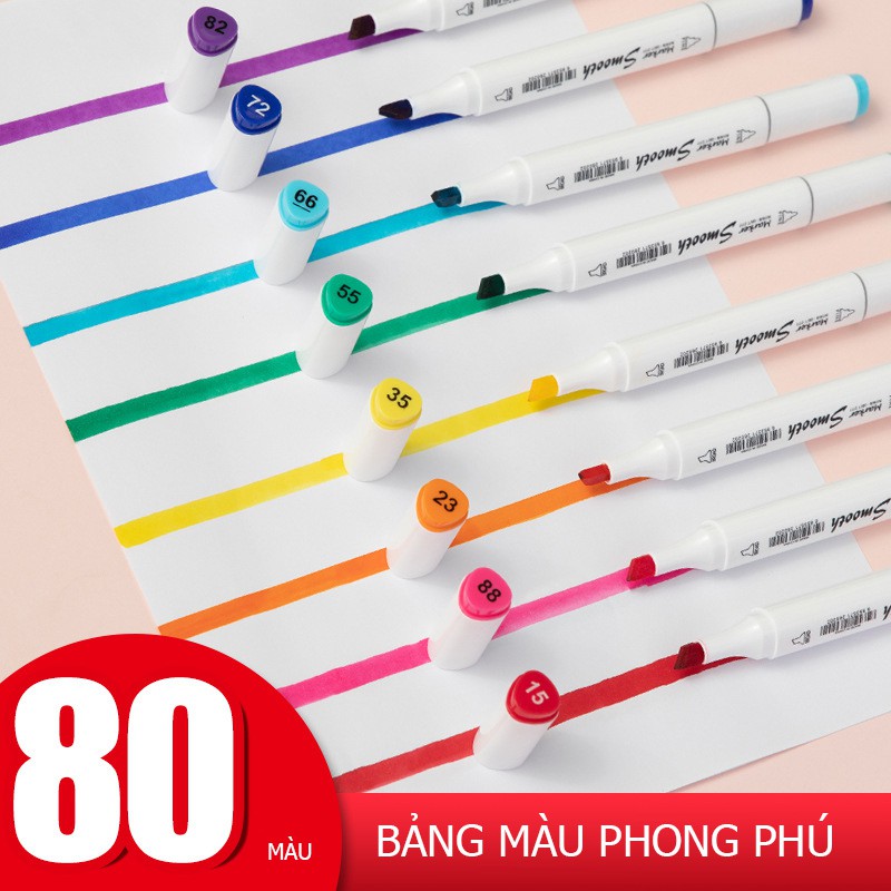 [Freeship] Hộp màu bút MARKER hai đầu - Loại hộp nhựa cao cấp