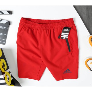 Quần thun short thể thao gym logo phản quang dây kéo thun cao cấp 2021