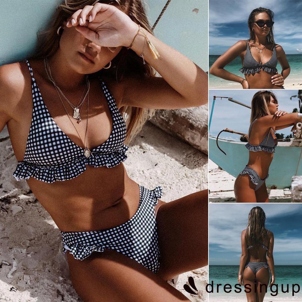Bộ Bikini In Họa Tiết Quyến Rũ Cho Nữ