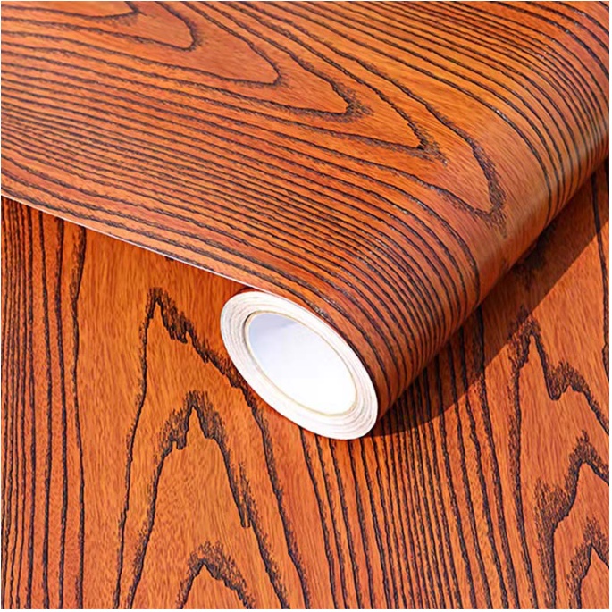 Decal giấy dán tường VÁN MỎNG VÀNG HỔ khổ 60cm keo sẵn