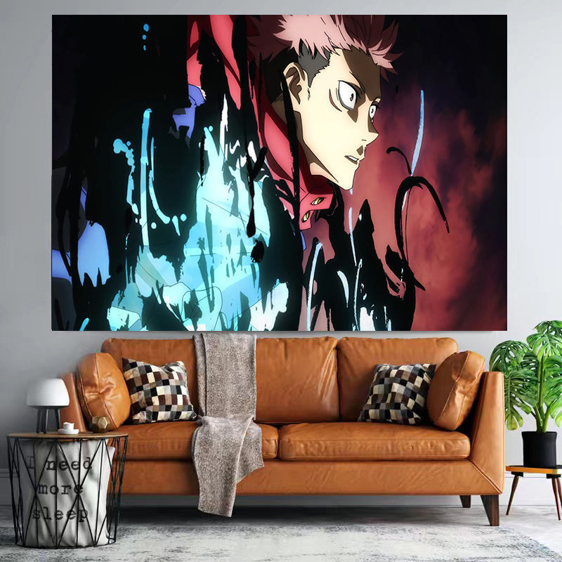 Sun Manshu Back to Battle Anime Peripheral Background Fabric Dormitory Room Bedroom Dress up Decoration Hanging Cloth Background Fabric
