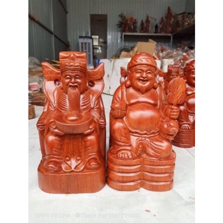 Tượng ông thần tài thổ địa gỗ hương