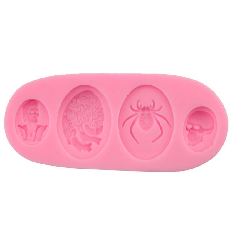 Khuôn Silicon Làm Mặt Dây Chuyền Hình Đầu Lâu 3d