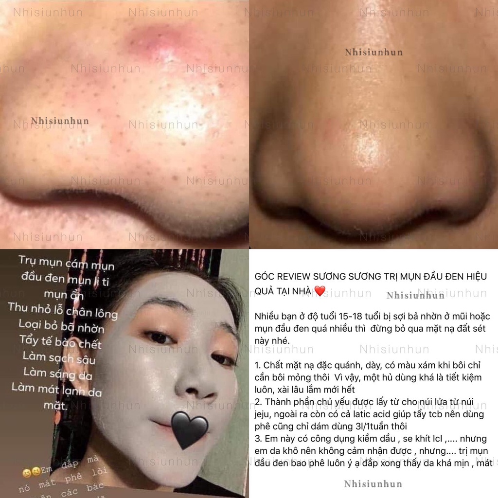 Mặt Nạ Tro Núi Lửa NGĂN NGỪA Mụ.n Đầu Đen, Chăm Sóc Lỗ Chân Lông Innisfree Super Volcanic Pore Clay Mask phiên bản 2X