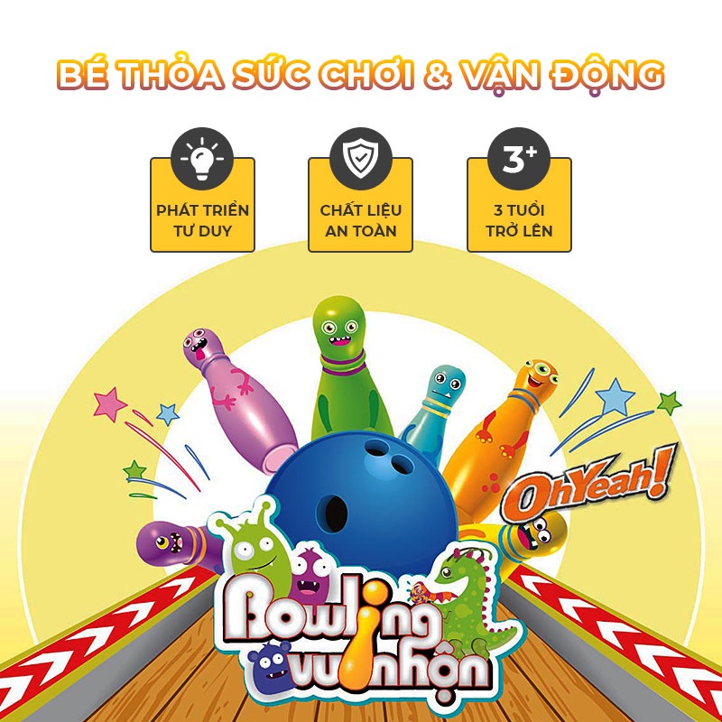 Đồ chơi bowling, Đồ chơi tháp vòng cầu vồng giúp bé phát triển tư duy và nhận biết màu sắc