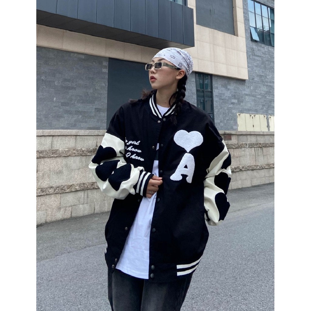 Áo khoác bomber CHỮ A Unisex chất nỉ cotton đẹp mịn_VIETSTAR