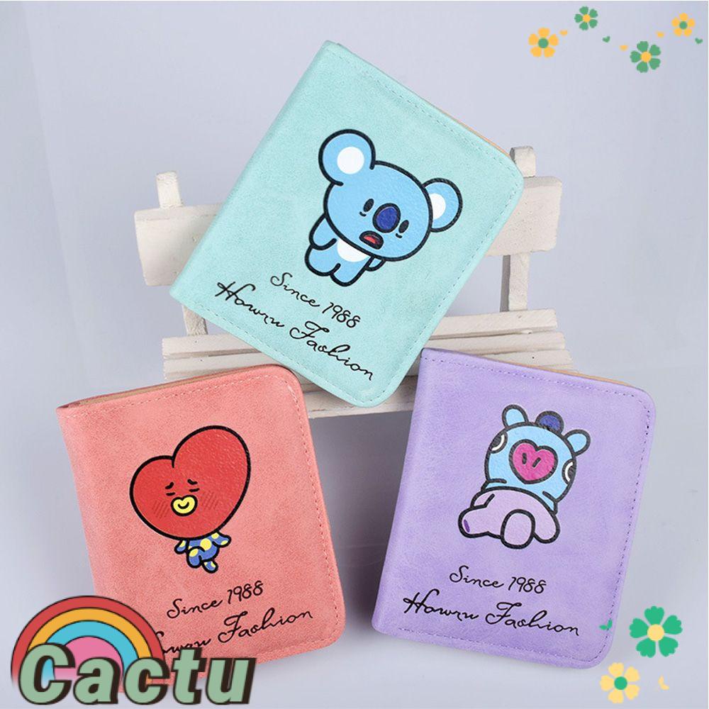 Ví Da PU Đựng Tiền Xu / Chìa Khóa Tiện Dụng In Họa Tiết BTS
