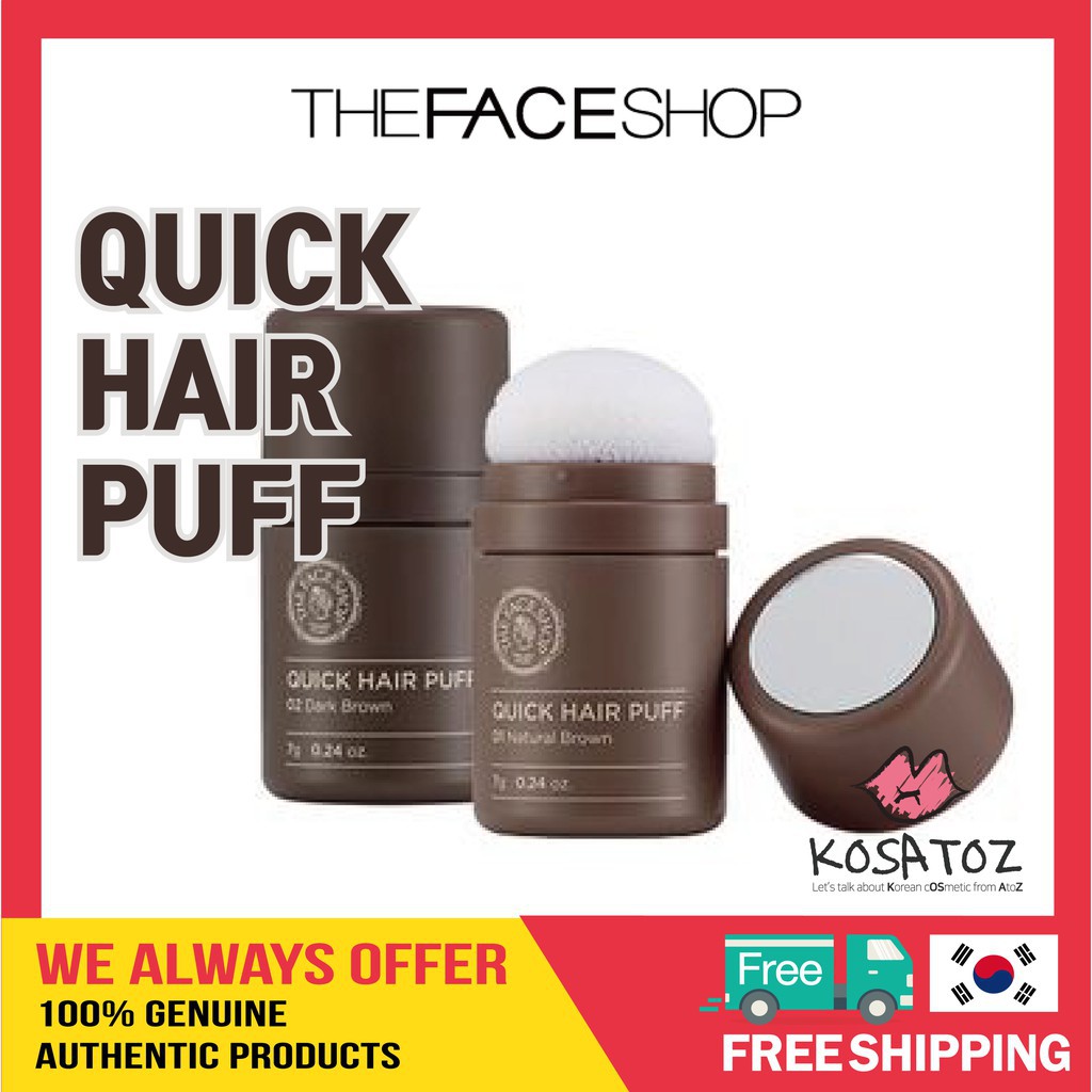 THE FACE SHOP (Hàng Mới Về) Bông Phấn Trang Điểm Nhanh Chóng Màu Nâu Đậm 01 / 02