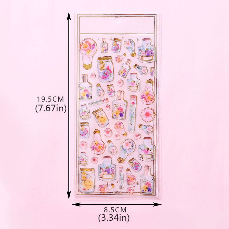 Miếng dán hình trái tim màu hồng dễ thương trang trí sổ tay