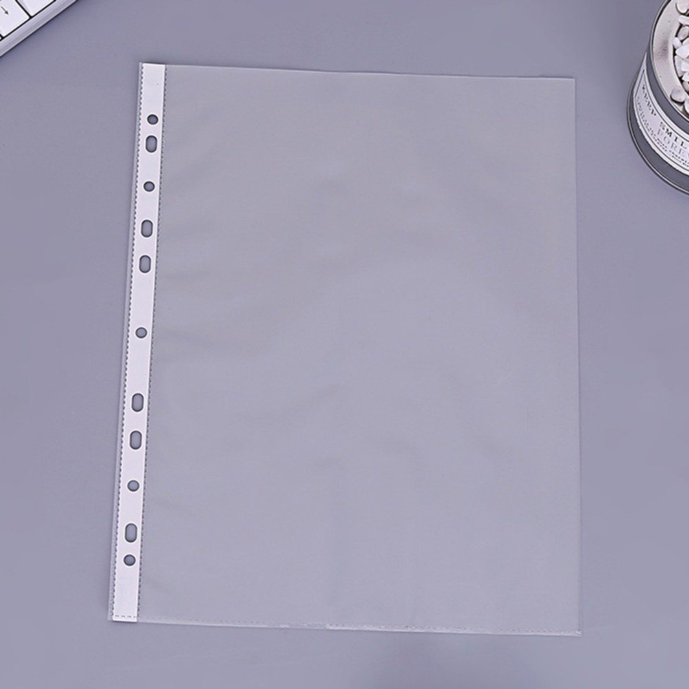 100 Túi Đựng Tài Liệu Cỡ A4 11 Lỗ Trong Suốt