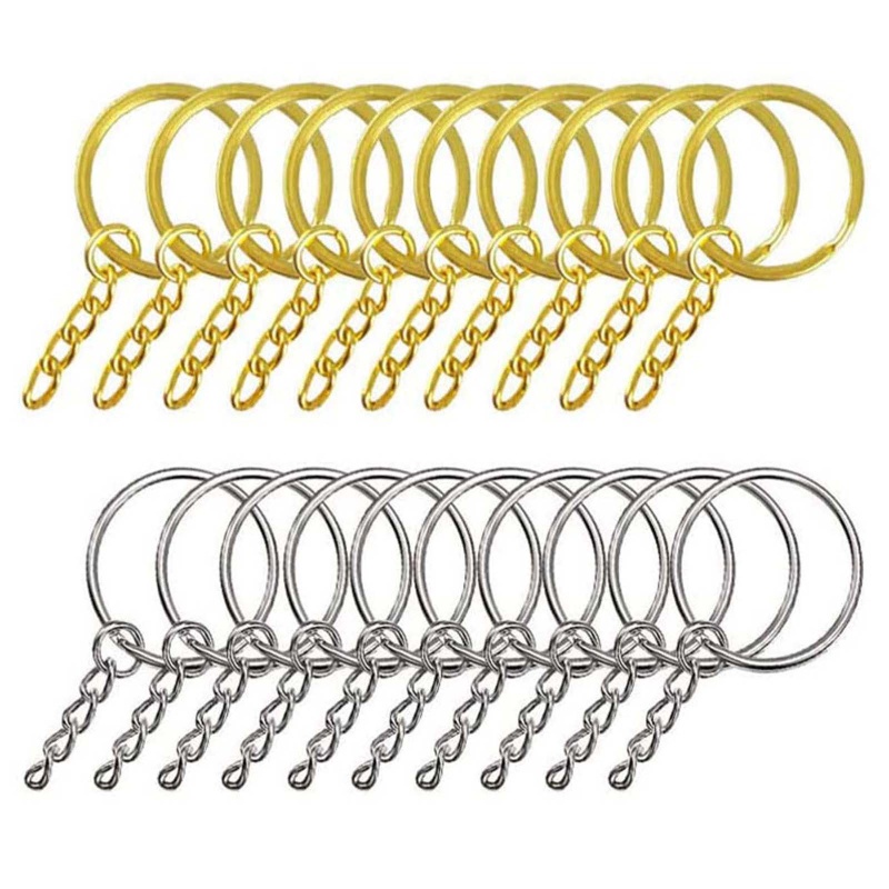 Set 220 Vòng Móc Khóa Kèm Đinh Vít Dùng Làm Trang Sức Thủ Công DIY