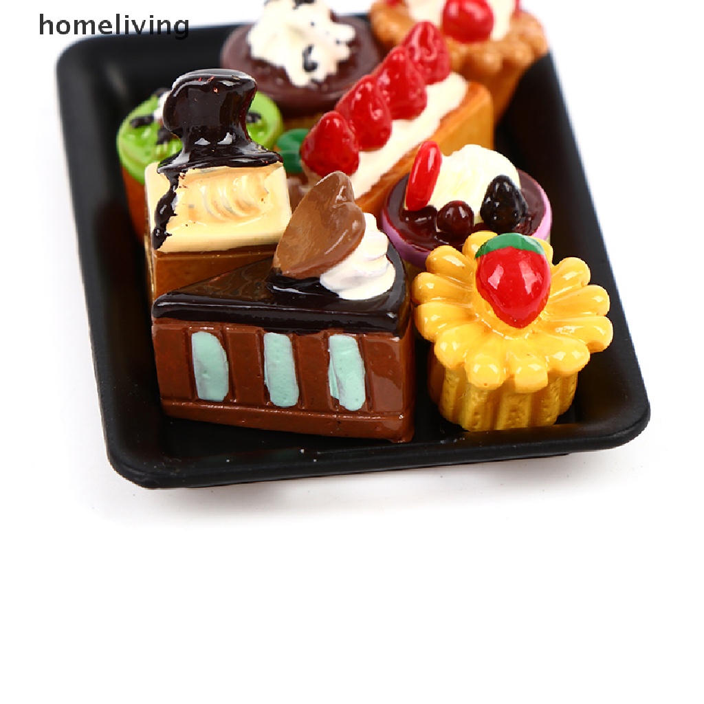 Bộ 8 Bánh Ngọt Mini Tỉ Lệ 1 / 12 Cho Nhà Búp Bê