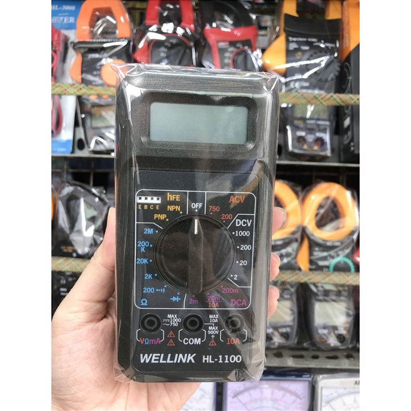 Đồng hồ vạn năng hiện số WELLINK HL-1100 đo điện áp, điện trở thông mạch