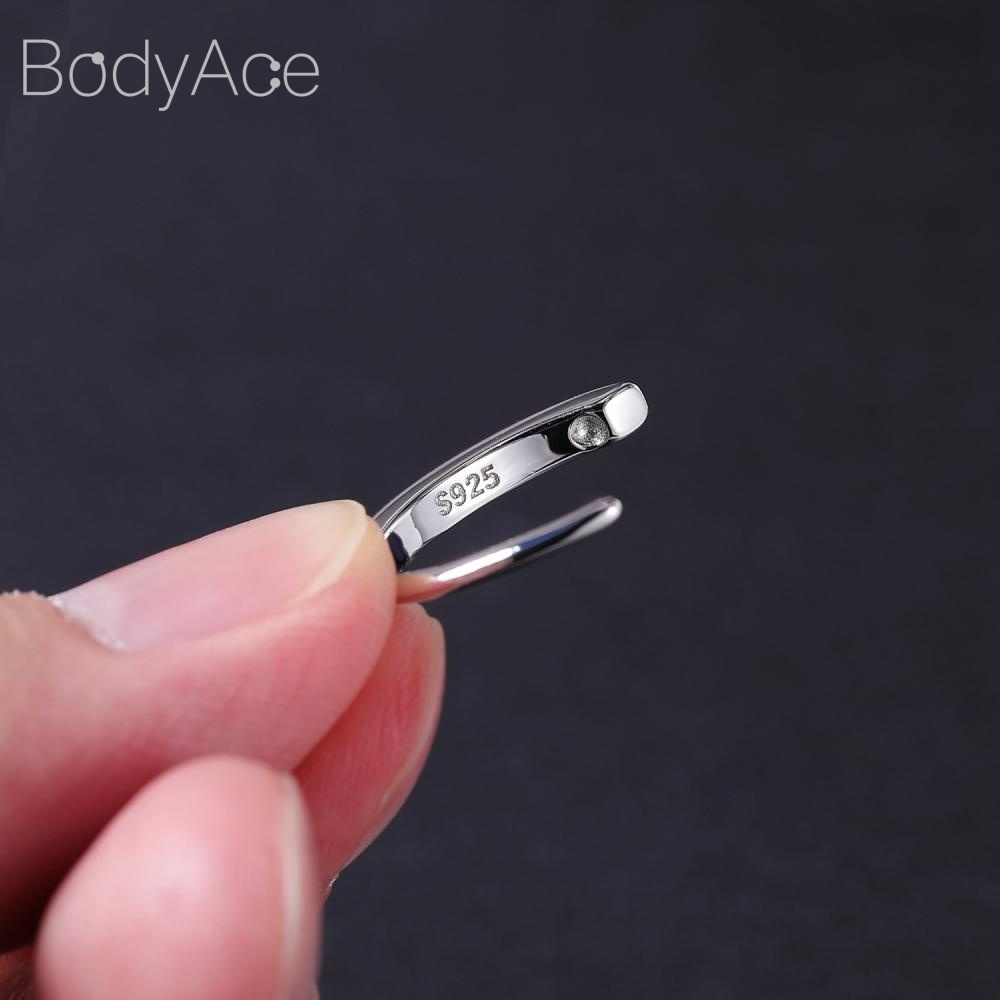 1 Khuyên Rốn Bằng Bạc Sterling 925 14K 8 / 10 / 12mm Màu Sắc Tối Giản