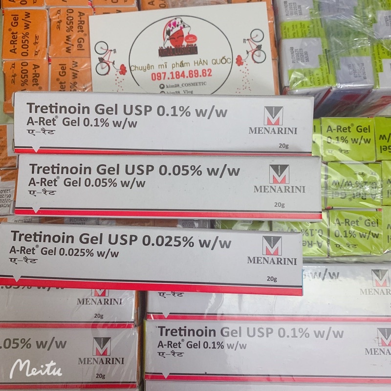 (Date MỚI 2023)Tretinoin Aret Gel USP Ấn độ chống lão hoá,giảm thâm mụn