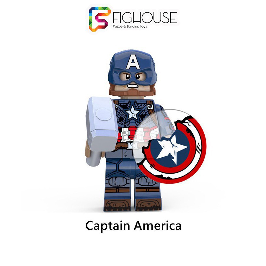 Xếp Hình Minifigures Siêu Anh Hùng Captain America - Đồ Chơi Lắp Ráp non-lego XP228 [A24]