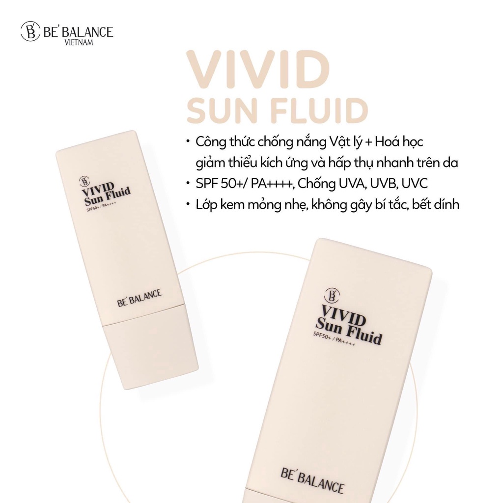 Kem chống nắng Be balance Vivid Sun Fluid 50ml- Út store