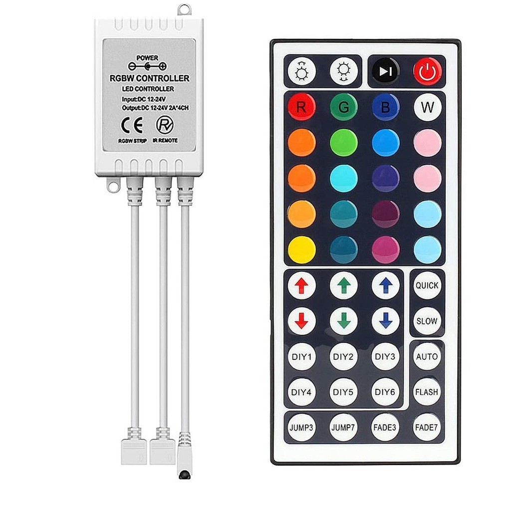 Dây đèn Led 600 bóng 10m 3528 Smd Rgb kèm bộ điều khiển từ xa Ir 44 phím